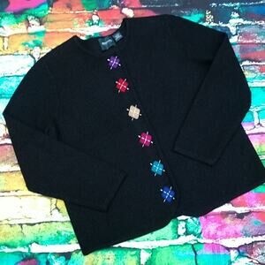 Wool Sweater Jacket by Bridgetown Collection Size Large